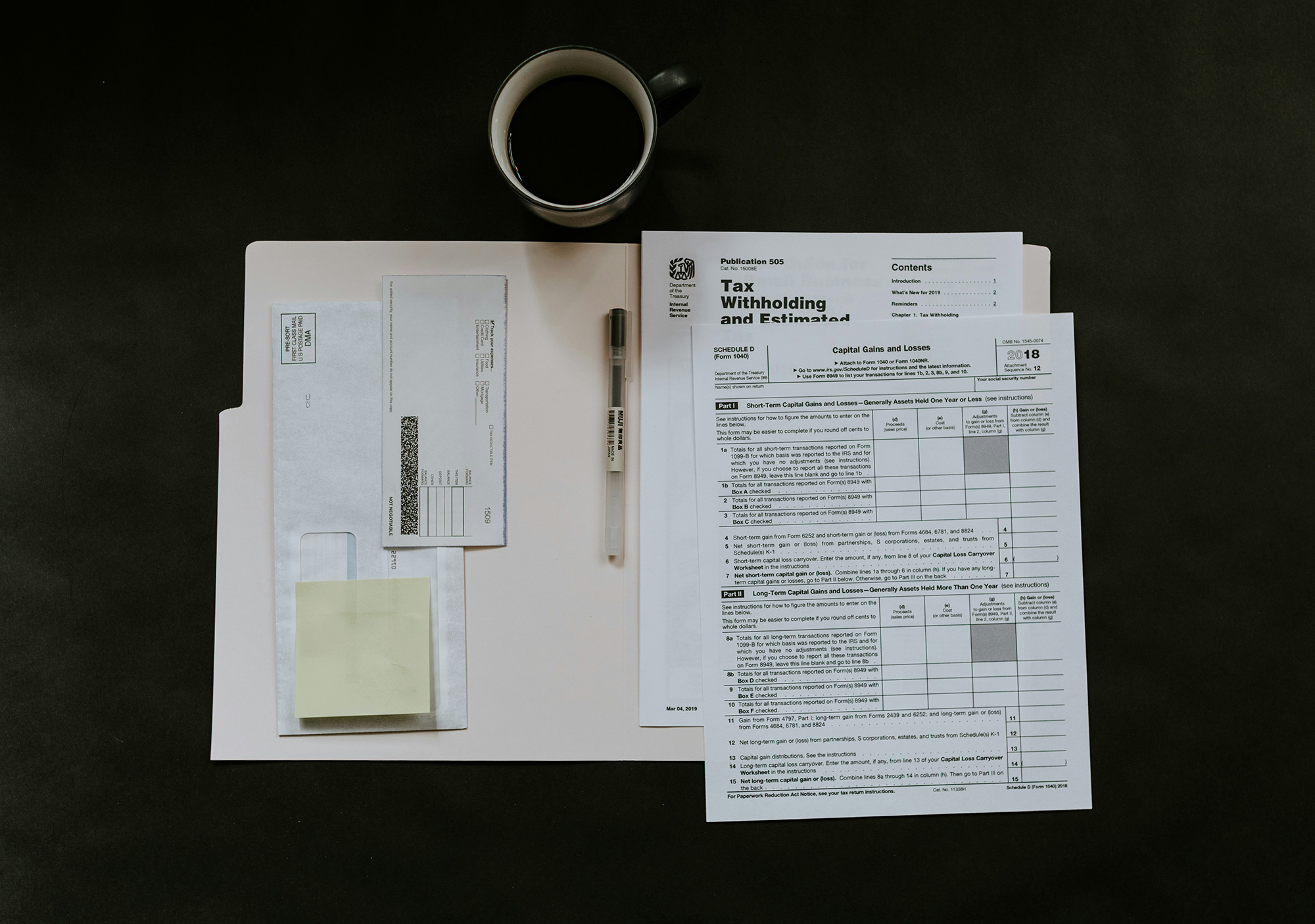 A collection notice being checked against the account transcript